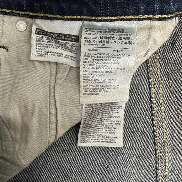 Levi's Mens 541 Athletic Fit Slight Taper Jeans 31W x 34L Blue Canyon Whiskering - Picture 6 of 10